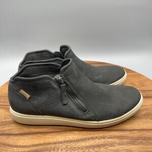 Ecco Soft 7 Shoes Womens 10 / 41 Gray Nubuck Leather Zip Bootie Casual Comfort